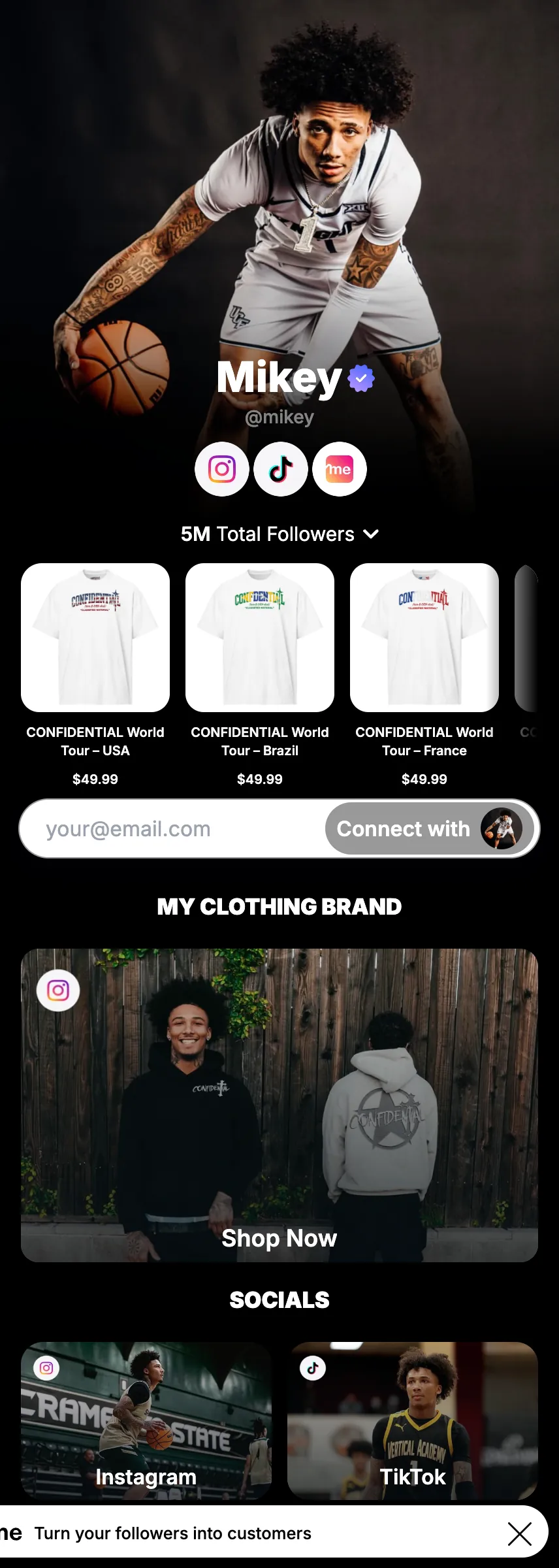 Profile screenshot (mirrored)