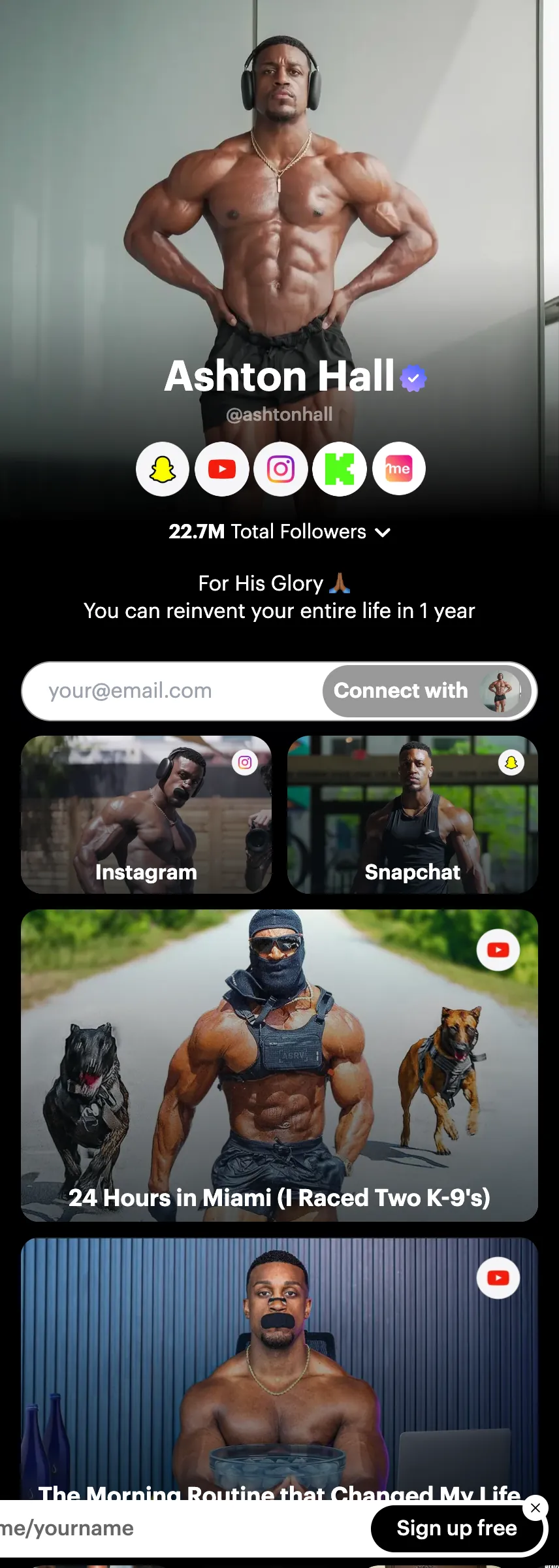 Profile screenshot (mirrored)