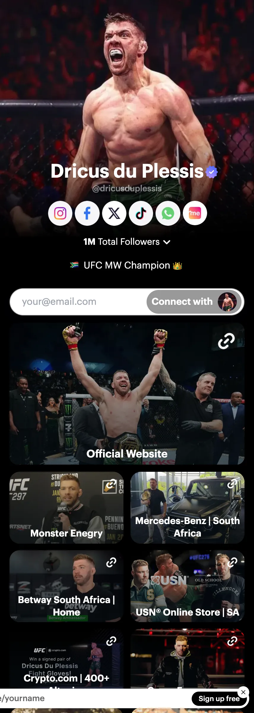 Profile screenshot (mirrored)