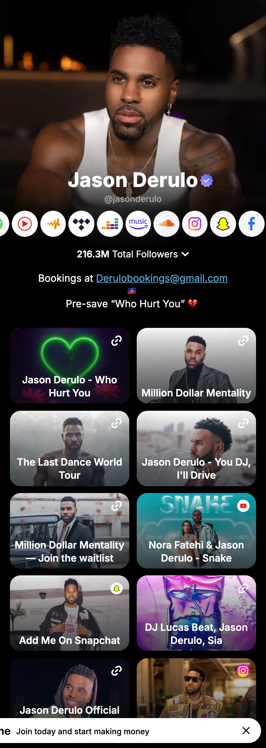 Profile screenshot (mirrored)