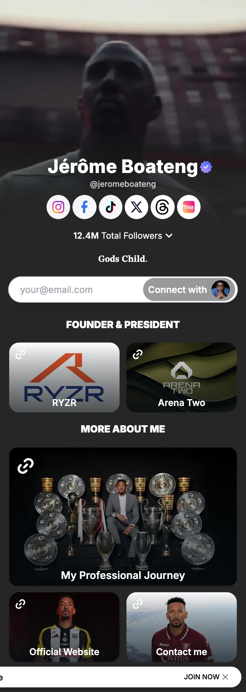 Profile screenshot (mirrored)