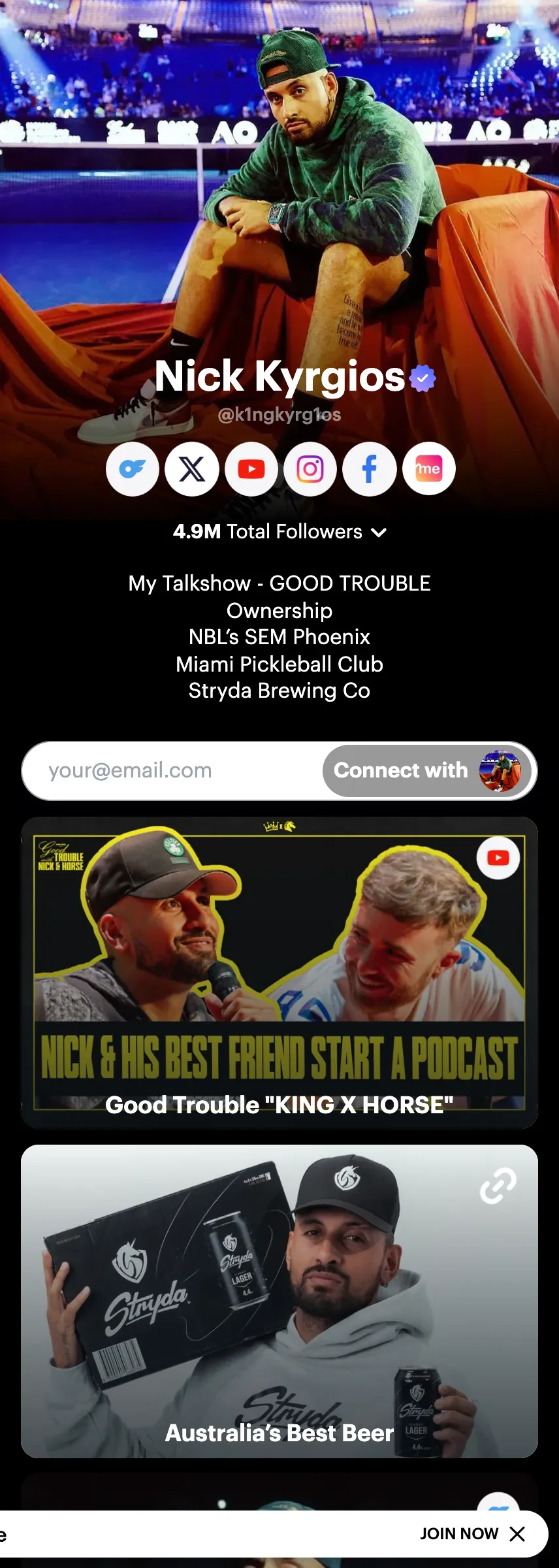 Profile screenshot (mirrored)