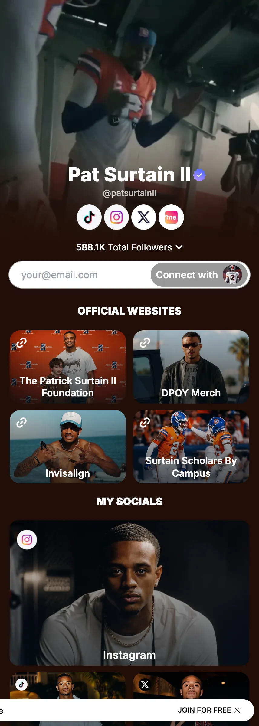 Profile screenshot (mirrored)