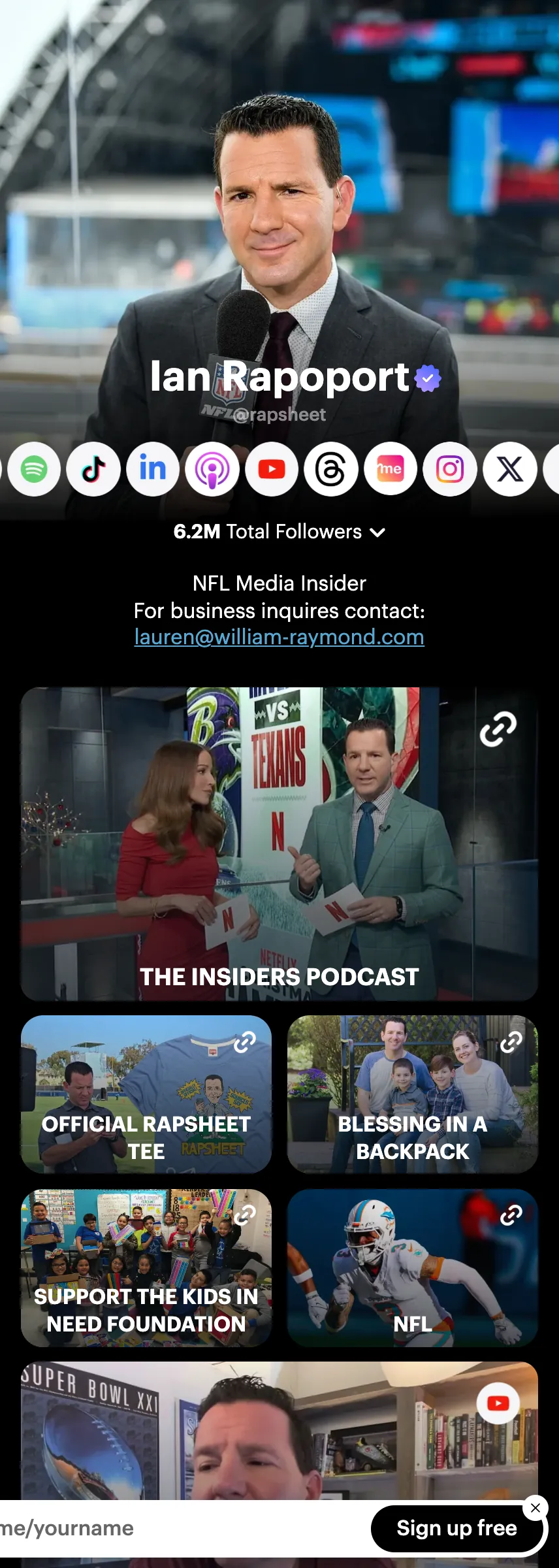 Profile screenshot (mirrored)