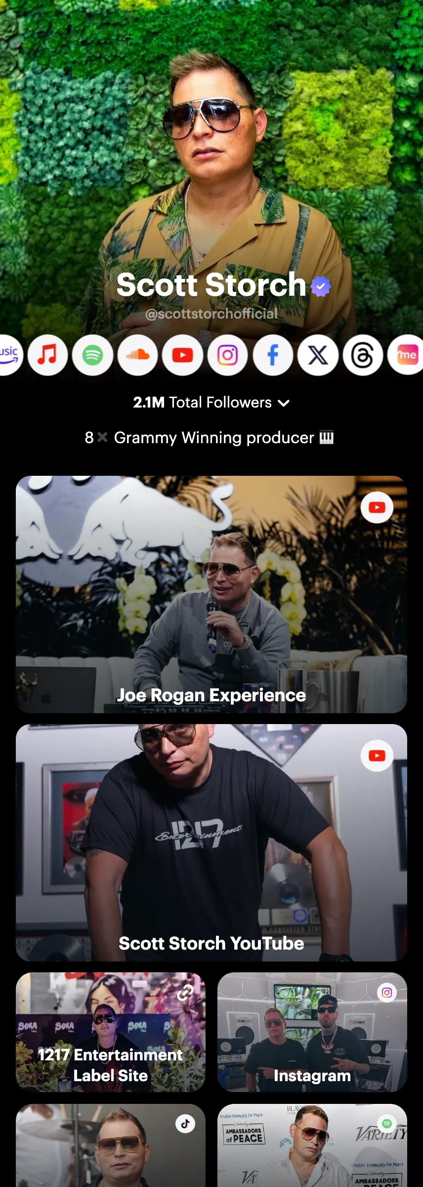 Profile screenshot (mirrored)