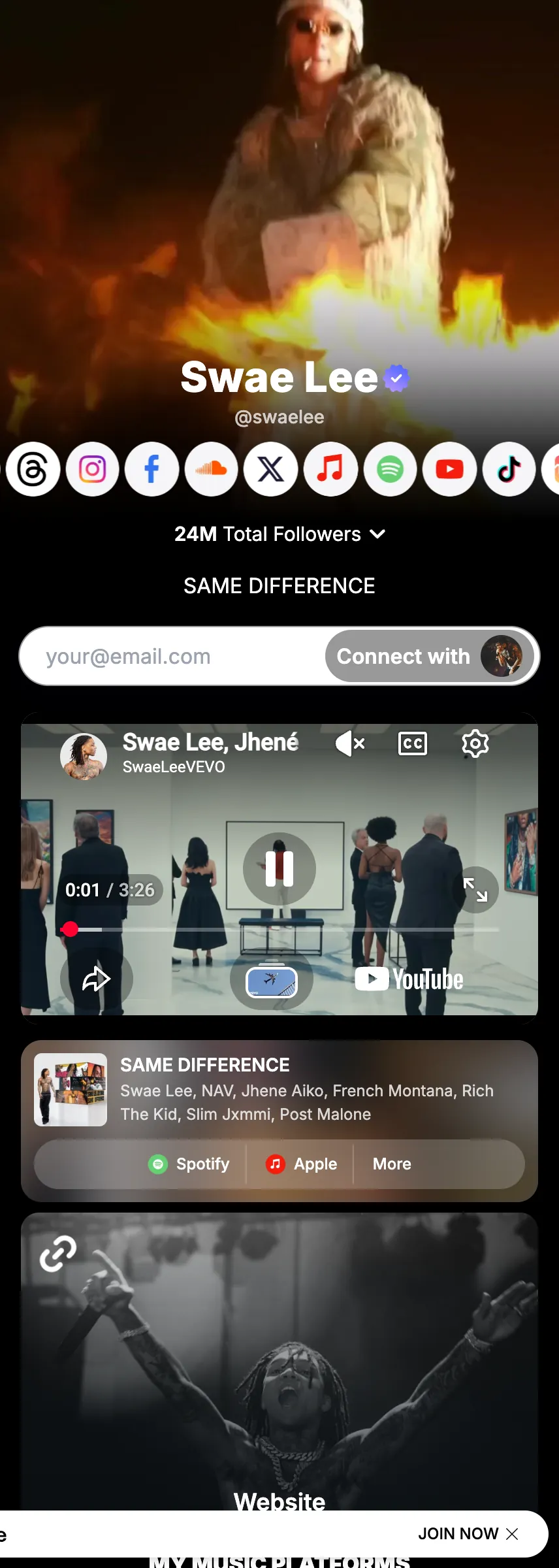 Profile screenshot (mirrored)