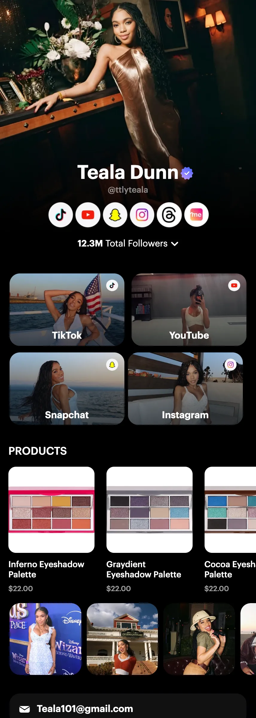 Profile screenshot (mirrored)